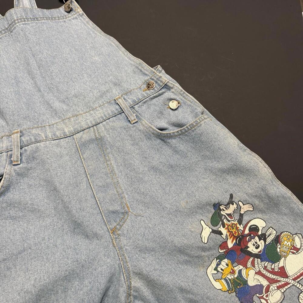 Mickey Unlimited Disney Jerry Leigh Carpenter Overall Shorts M Vintage Cotton - Picture 1 of 13
